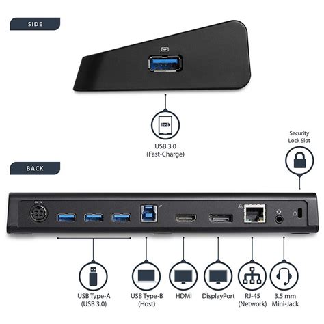 Startech Docking Station Usb Para Dos Monitores Con Hdmi Y