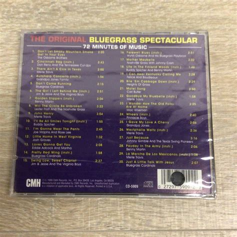 Original Bluegrass Spectacular By Various Artists Cd Aug 1999 Cmh