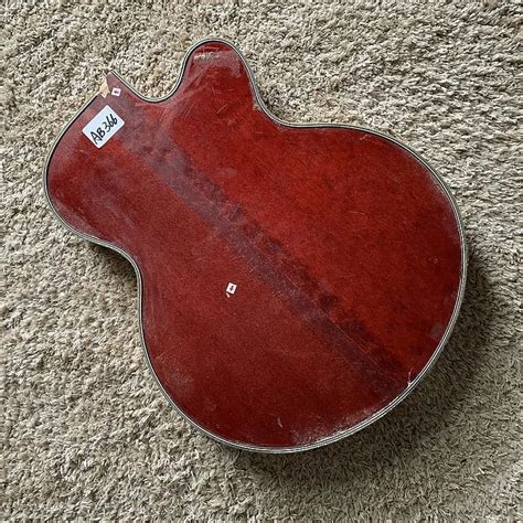 Custom Red Semi Hollow Guitar Mahogany Body With Spruce Wood Reverb