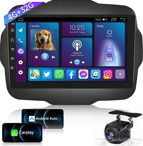 Amazon 4 32G Car Stereo For Jeep Renegade 2015 2020 Wireless