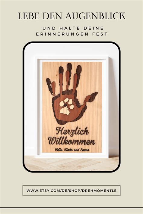 3D Familienporträt Handabdruck Personalisiert Holz Gravur Etsy de