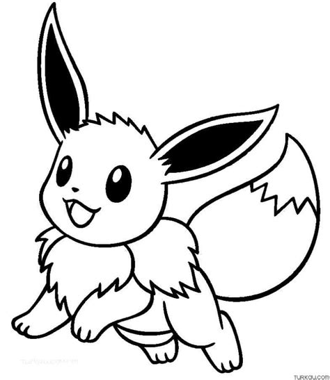 Pokemon Cute Eevee Coloring Page For Kids » Turkau