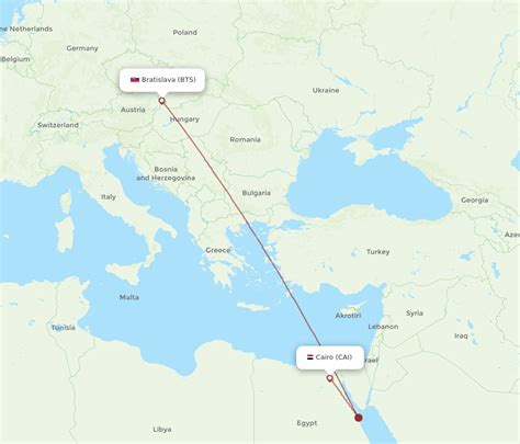 Flights From Bratislava To Cairo BTS To CAI Flight Routes