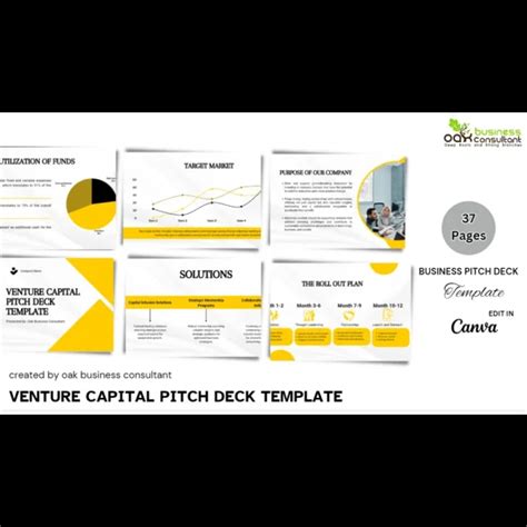 Venture Capital Pitch Deck Template Oak Business Consultant