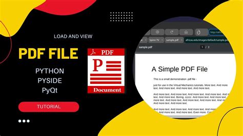 Display Pdf And Other File Formats Pyqt Pyside Python Modern Gui