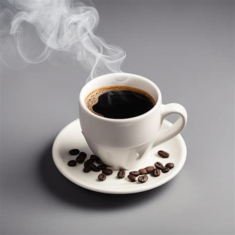 premium ai image cup  hot coffee generated  ai