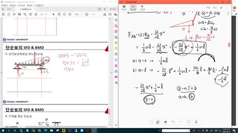재료역학 Ch6 삼각분포하중을 받는 단순보 SFD BMD 5 8 YouTube