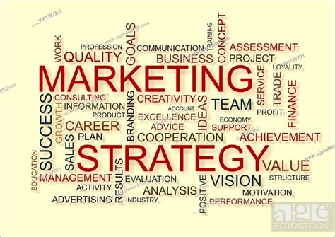 Word Cloud For Marketing Strategy Stock Photo Picture And Royalty