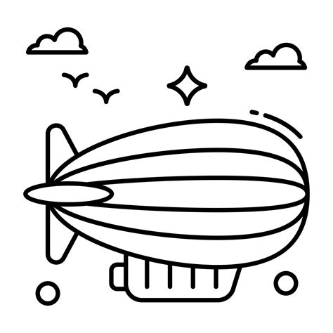 A beautiful design icon of blimp 36372832 Vector Art at Vecteezy