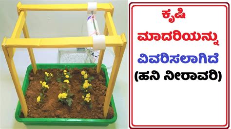 Agriculture Drip Or Sprinkler Irrigation Working Model Explanation In