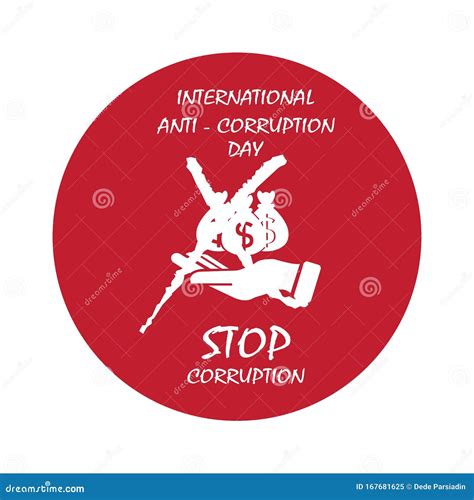 Stop Corruption And International Anti Corruption Day Stock Vector