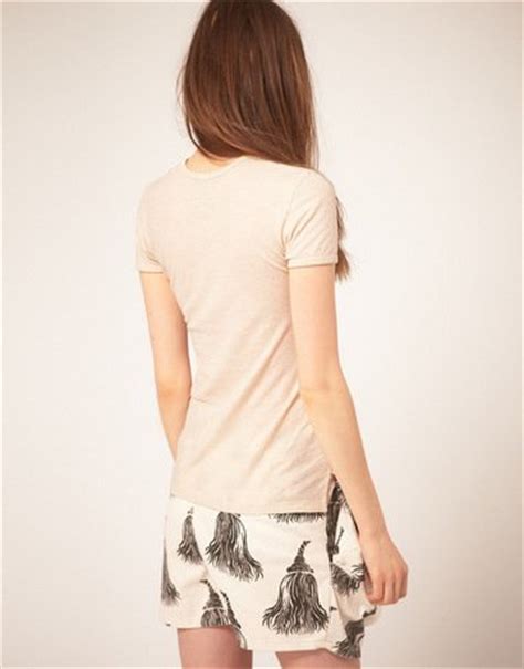 NEW FASHIONS 605688657 Nude Pink O Neck T Shirt With Big Red Love Printed 13 19