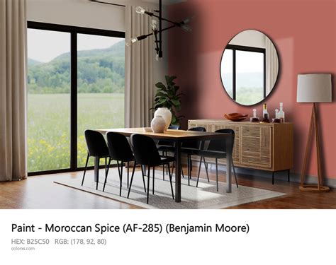 Benjamin Moore Moroccan Spice AF 285 Paint Color Codes Similar