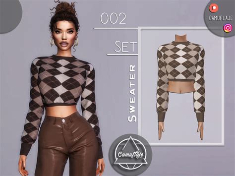 Свитер SET 002 - Sweater Симс 4