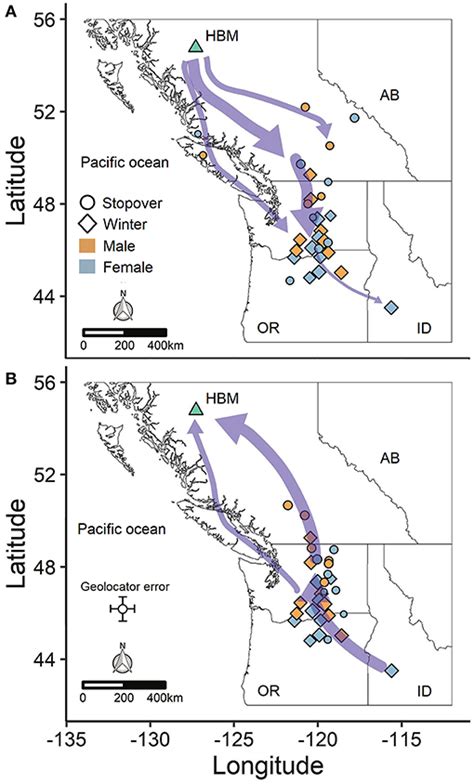 Frontiers Sex Specific Spatiotemporal Variation And Carry Over