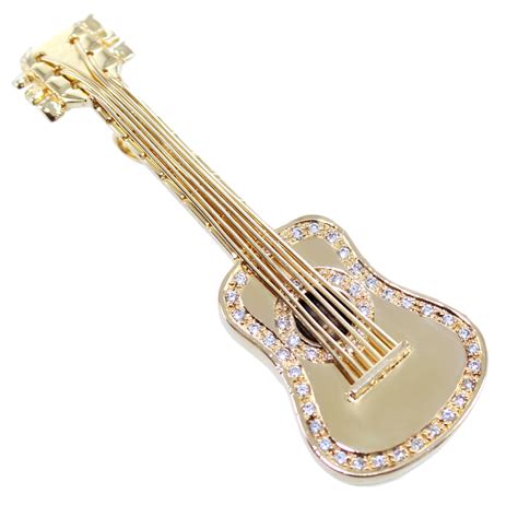 Pendentif Guitare Avec Pierres Fabriqu En France