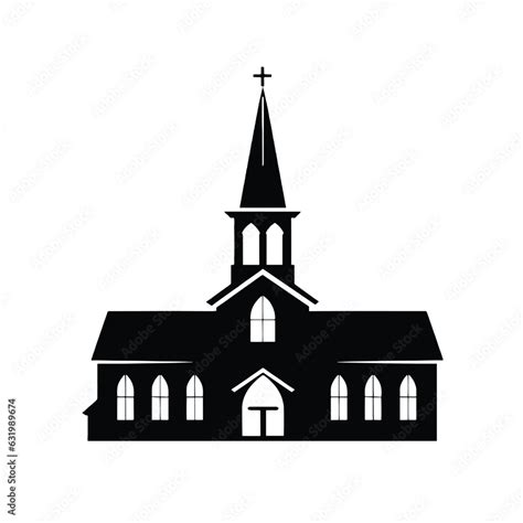 Church Icon For Religion Architecture Design Cartoon Church Building