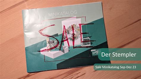 Sale Minikatalog September Dezember 2023 Der Stempler Stampin Up