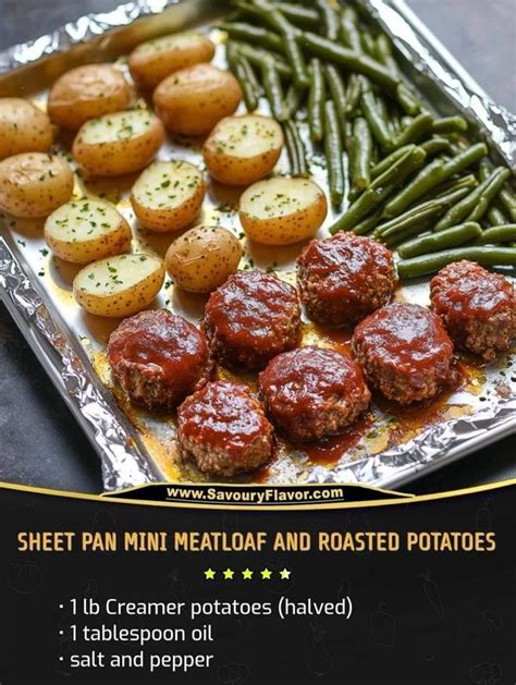 Weight Watchers Easy Recipes Sheet Pan Mini Meatloaf And Roasted