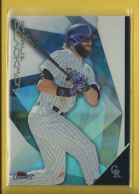 Charlie Blackmon Topps Finest Refractor Card Colorado Rockies