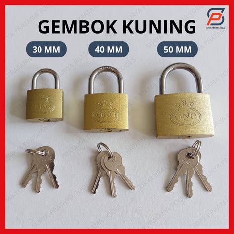 Jual Gembok Kuning 30mm 40mm 50mm Gembok Emas Tebal Pintu Pagar 30 40