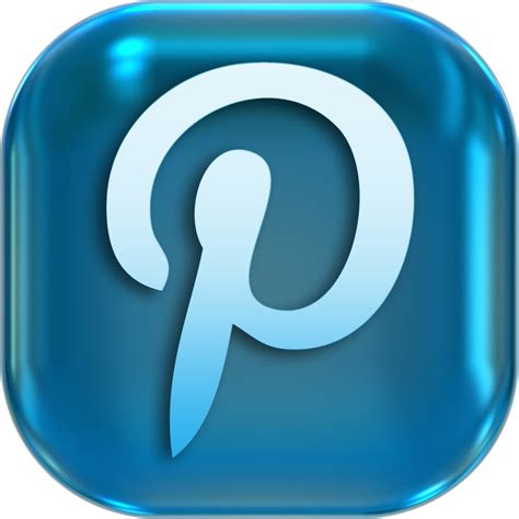 Large Blue Pintrest Logo Icon Free Image Download