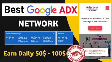 Best Google Adx Ad Network Adsrever Ad Network Review High Cpm Ad