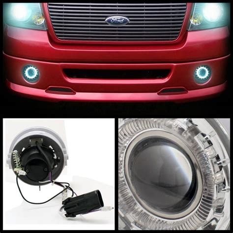 Ford F150 Spyder Halo Projector Fog Lights Clear Fl P Ff15006 Hl Ford F150 Spyder Halo