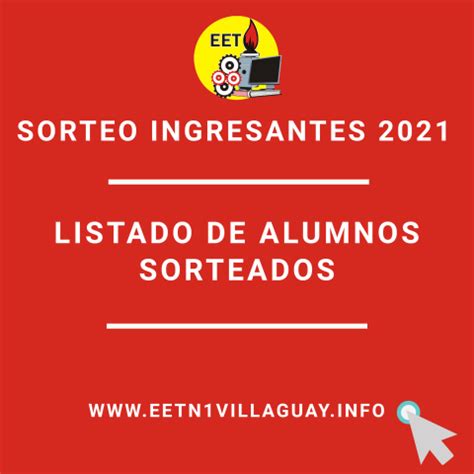 Listado Del Sorteo Ingresantes Escuela T Cnica