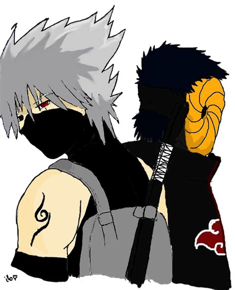 Kakashi And Tobi By Ilonailo On Deviantart