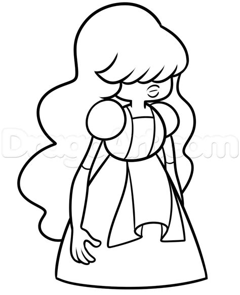 How To Draw Sapphire From Steven Universe Step By Step Cartoon