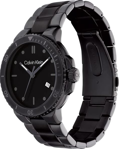 Calvin Klein Analogue Quartz Watch For Men With Black Stainless Steel