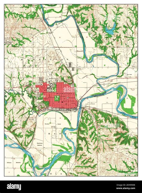 Map Of Manhattan Kansas Cut Out Stock Images And Pictures Alamy