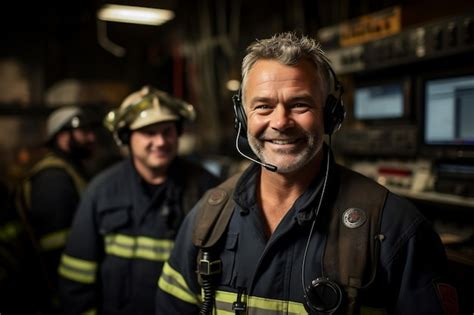 Premium AI Image | Firefighter39s Portrait Generative AI 