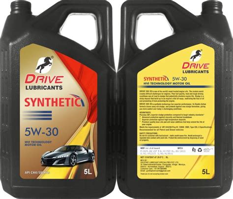 5W 30 Synthetic Engine Oil For Automobile Industry Packaging Size