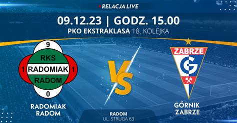 Radomiak Radom G Rnik Zabrze Relacja Live