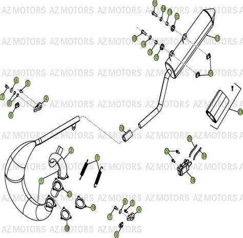 ECHAPPEMENT pièces AZMOTORS neuves Pièces Beta RR 50 MOTARD 2014 2013