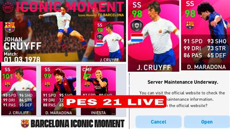 Efootball Pes Mobile Live Maintenance Barcelona Iconic Moment Pack