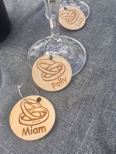 Personalized Wine Glass Charms Wedding Decor Wine Glass Etsy