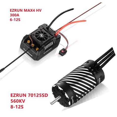 Hobbywing Ezrun MAX4 HV 300A ESC 70125 560KV Waterproof Induction