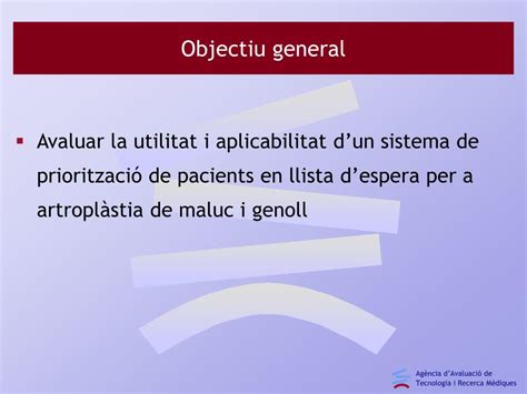 Ppt Avaluaci Del Sistema De Prioritzaci De Pacients En Llista D