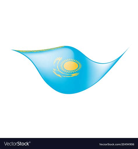 Kazakhstan flag Royalty Free Vector Image - VectorStock