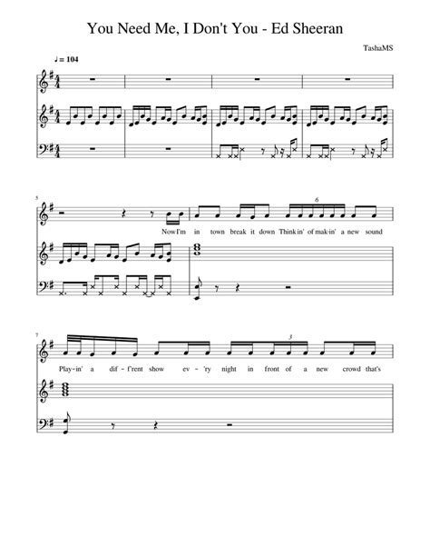 You Need Me, I Don't Need You - Ed Sheeran Sheet music for Piano (Solo ...