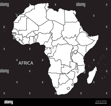 Mapa Africa En Blanco Ilustracion De Vector Mapa De Africa Politico