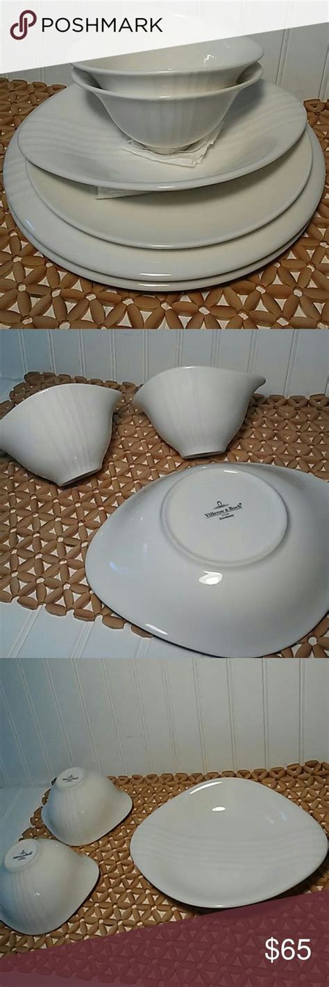 Villeroy And Boch 1748 Germany Dune Lines 6 Pieces White Dune Lines