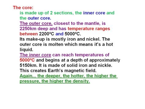 Layers Of The Earth Ppt