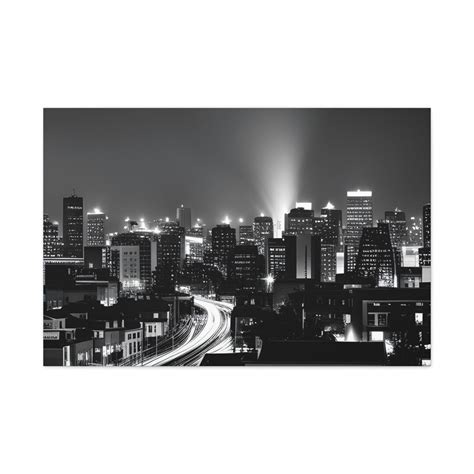 Black and White City Scape Canvas Gallery Wraps - Etsy