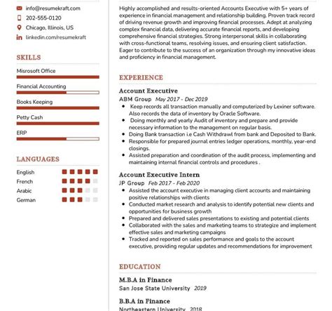 Accounts Executive Cv Sample In 2024 Resumekraft