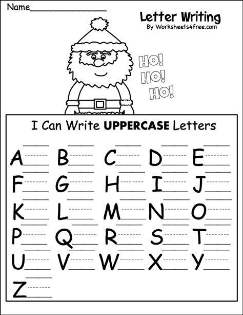 Free Christmas Capital Letter Writing Printable Worksheet Worksheets4free