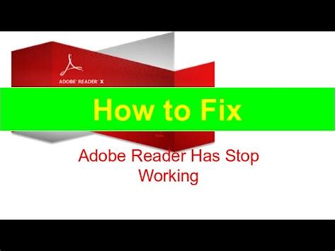 How To Fix Adobe Reader Has Stopped Working YouTube